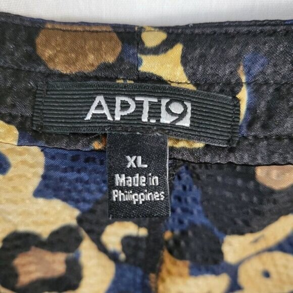 Apt. 9 Dressy Tank Top Sleeveless Metallic XL print fancy Summer Scoop Neck EUC - Picture 10 of 10